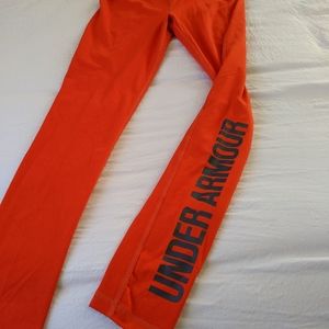 Under Armour orange running tights